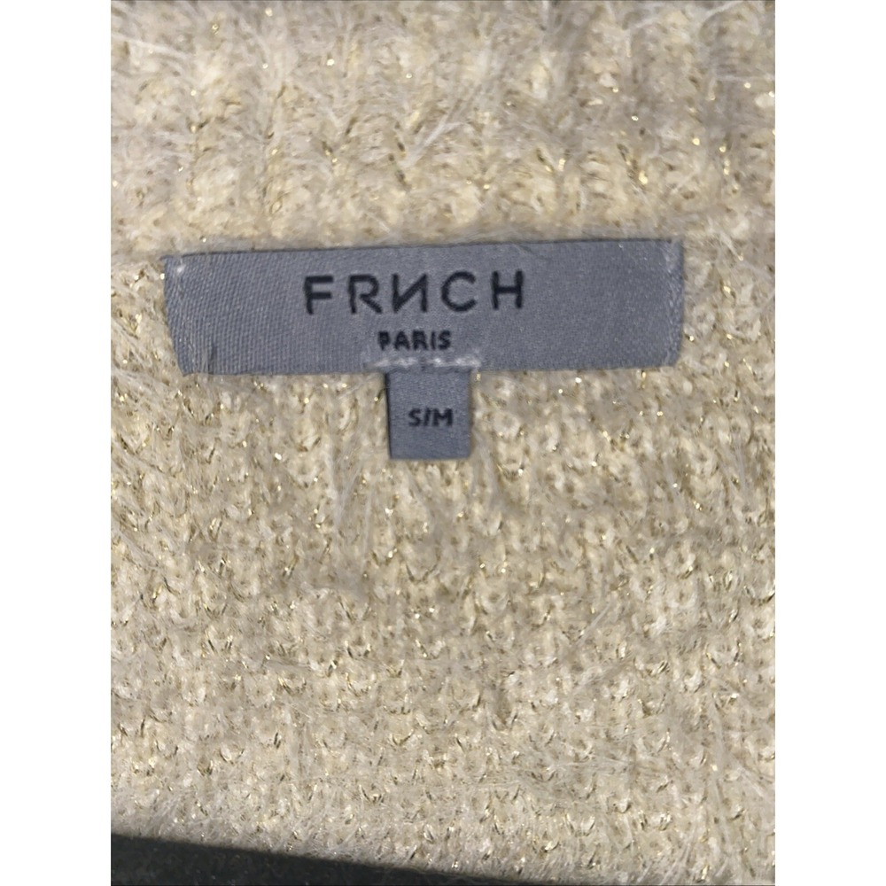 Anthropologie FRNCH Paris Textured Argyle Pattern Sweater Size S/M‎ - Picture 6 of 7